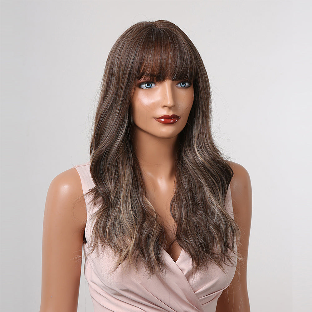 LC1062-Shoulder length wig with bangs 22IN