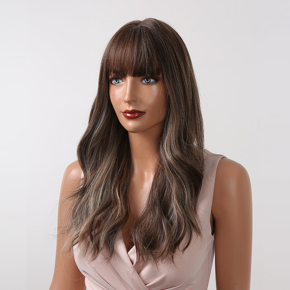 LC1062-Shoulder length wig with bangs 22IN