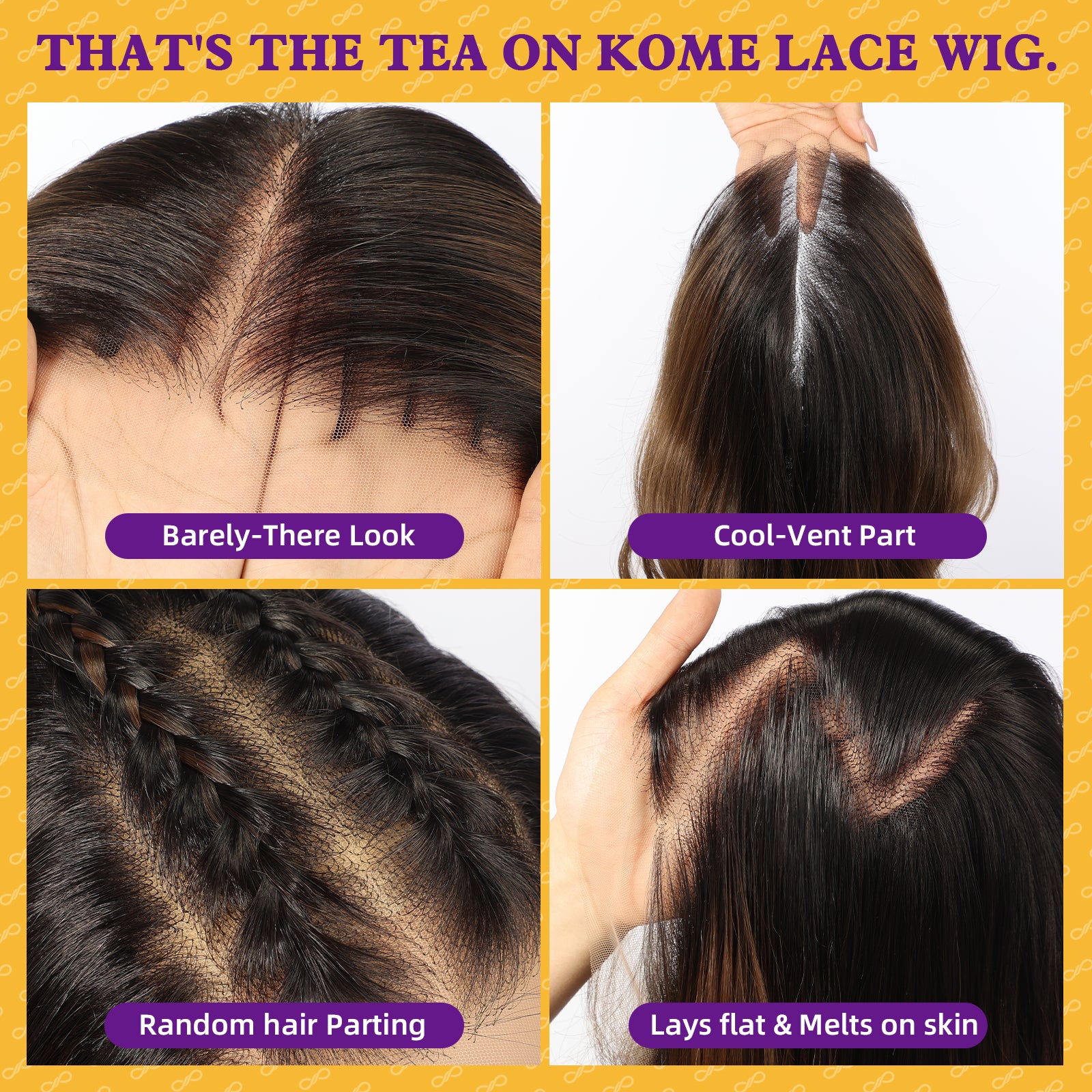 KOME Ombre Brown Synthetic Lace Front Wig,13×6 Curly Glueless Wigs for Women Daily Use 26IN（#TT233/868）