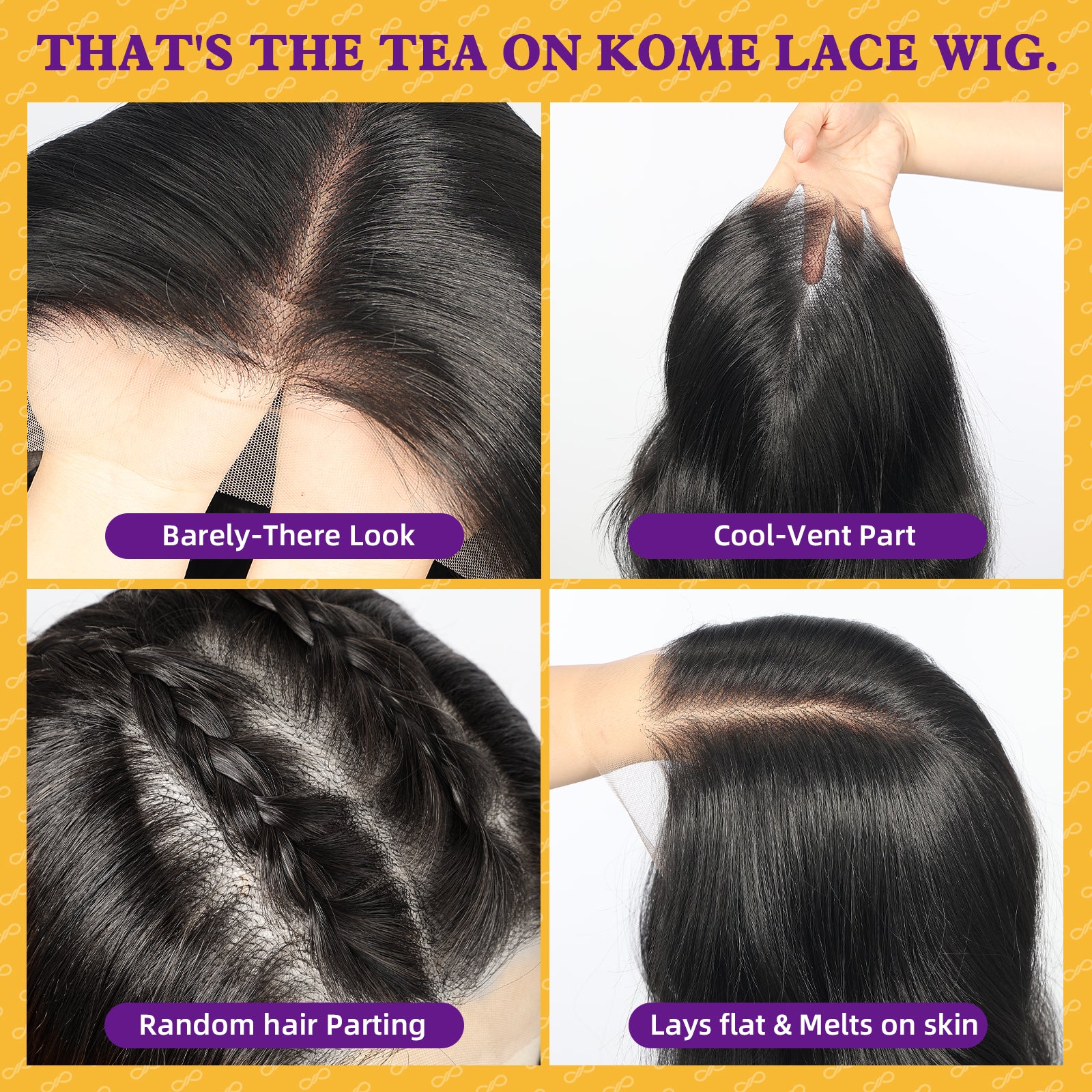 KOME Black Synthetic Lace Front Wig,13X6 Curly Glueless Wigs for Women Daily Use 26IN (1B)