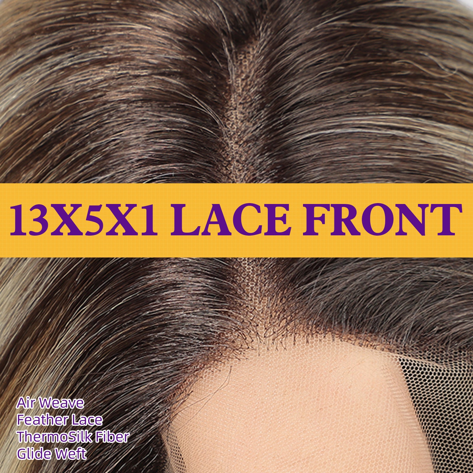 KOME Ash Blonde Synthetic Lace Front Wig,Side Part Short Straight Glueless Bob Wig for White Women Daily Use 12IN (#TT891A)