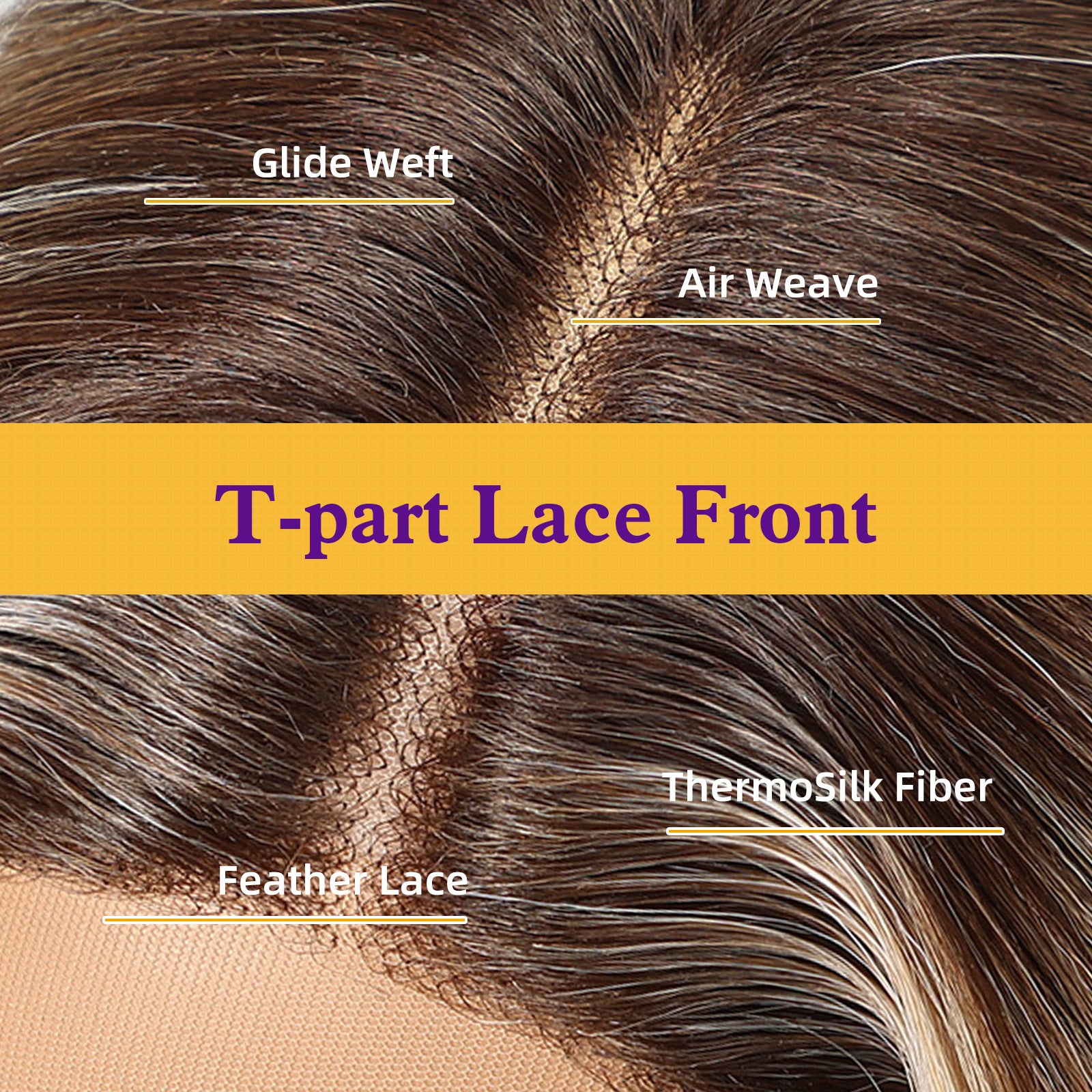 KOME Lobbi Ombre Blonde Synthetic Lace Front Wig,13X5X1 Glueless Shoulder Length Curly Bob Wigs for Women Daily Use 18IN（#TT6/1603）