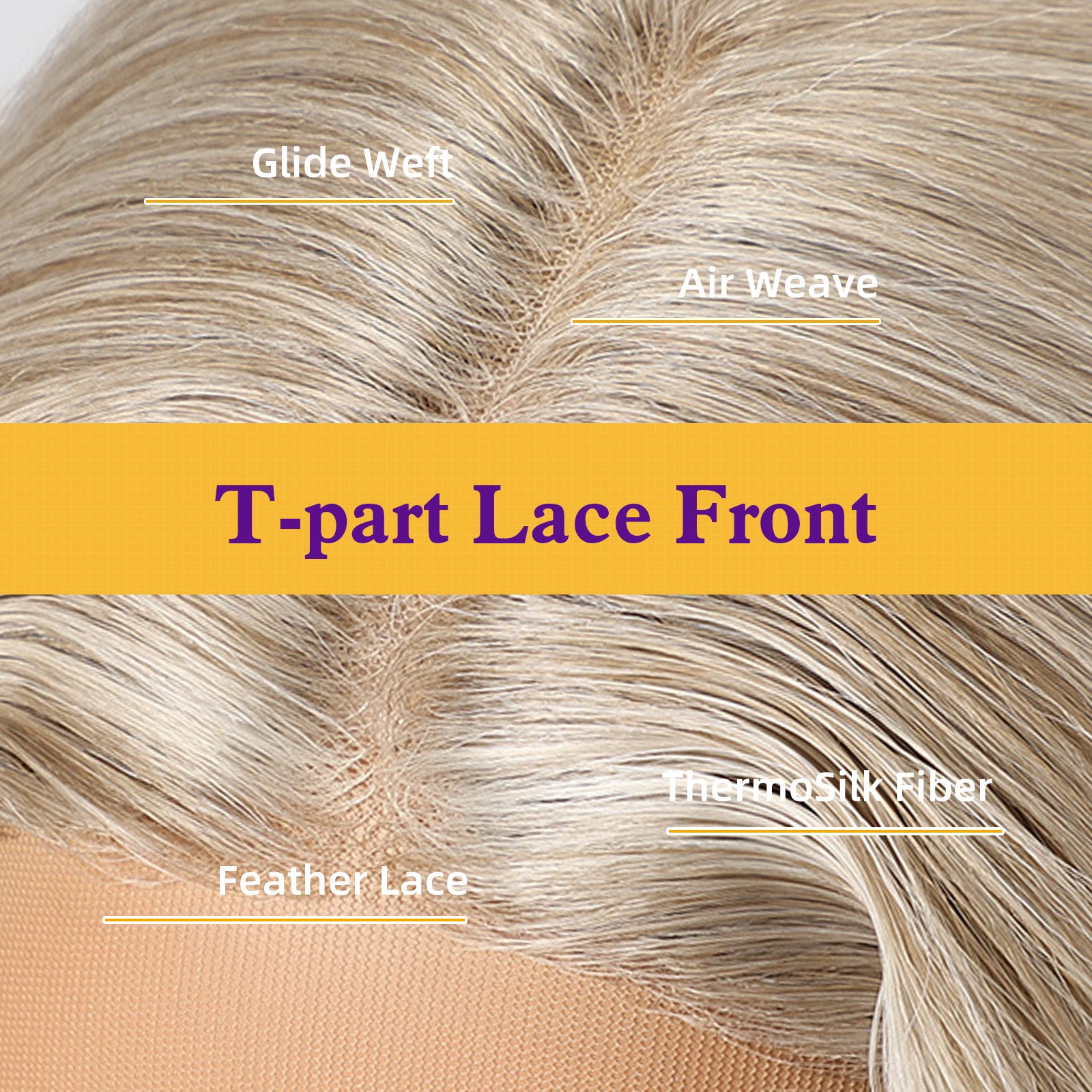 KOME Lobbi Dirty Blonde Synthetic Lace Front Wig,Rose Blond 13X5X1 Glueless Shoulder Length Curly Bob Wigs for Women Daily Use 18IN （#K183/601）