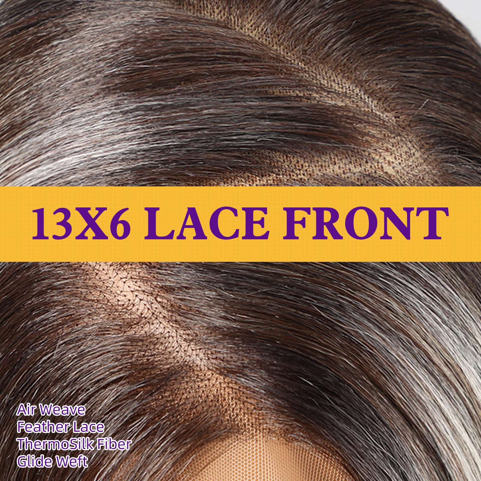 KOME Ash Brown Synthetic Lace Front Wig,13×6 Short Straight Glueless Bob Wig for White Women Daily Use 10IN（TTF4/606）