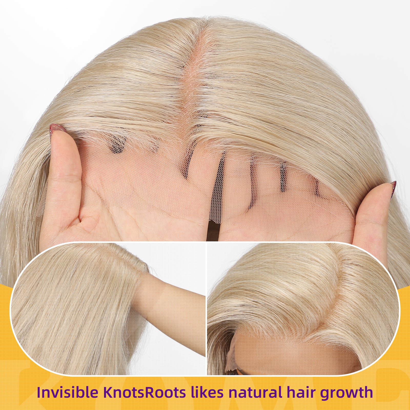 Blonde Synthetic Lace Front Wig,13×6 Curly Glueless Wigs for Women Daily Use 30IN