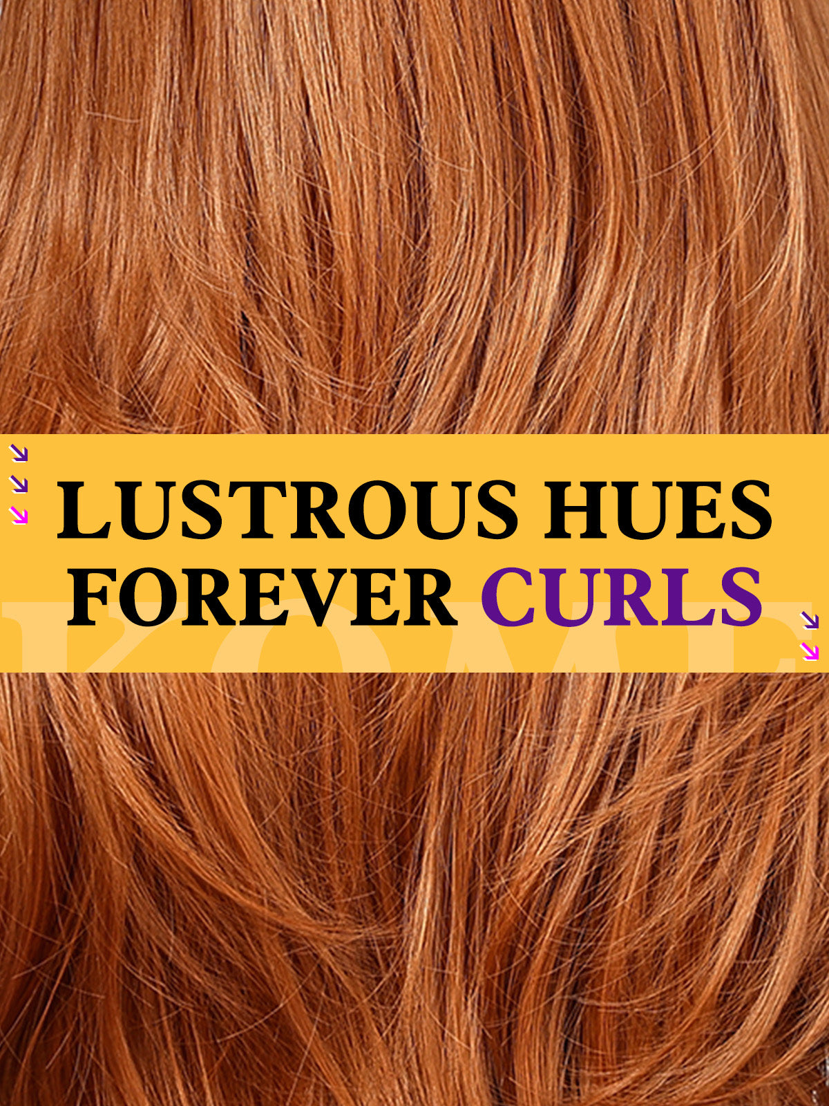 Long Auburn Wigs with Bangs,Ginger Layered Wavy Synthetic Wig for Women Party Daily Use 26IN