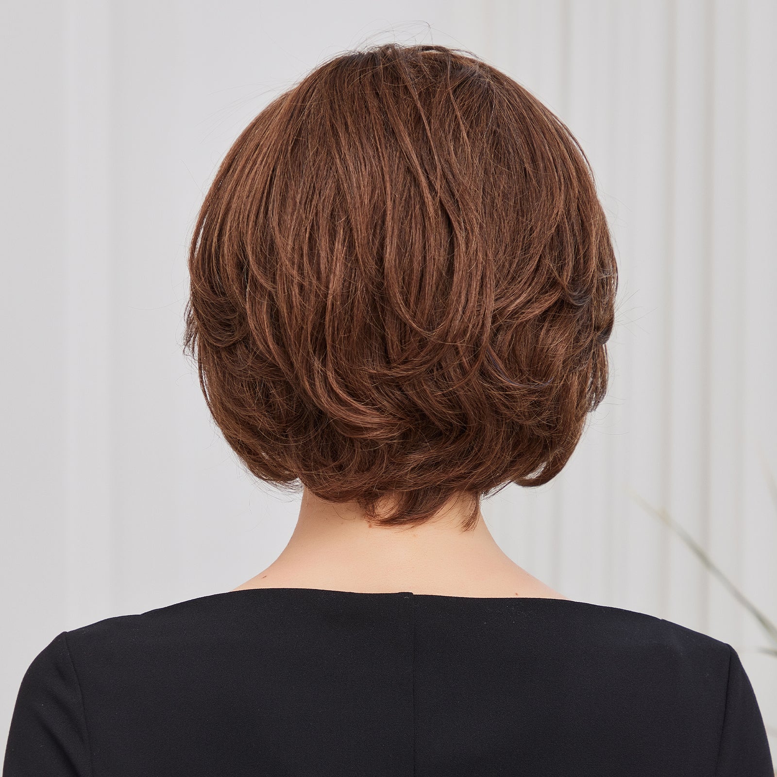 KOME WIG Short Pixie Cut 100% Human Hair Wigs Natural Brown Wig Lace Wigs for White Women