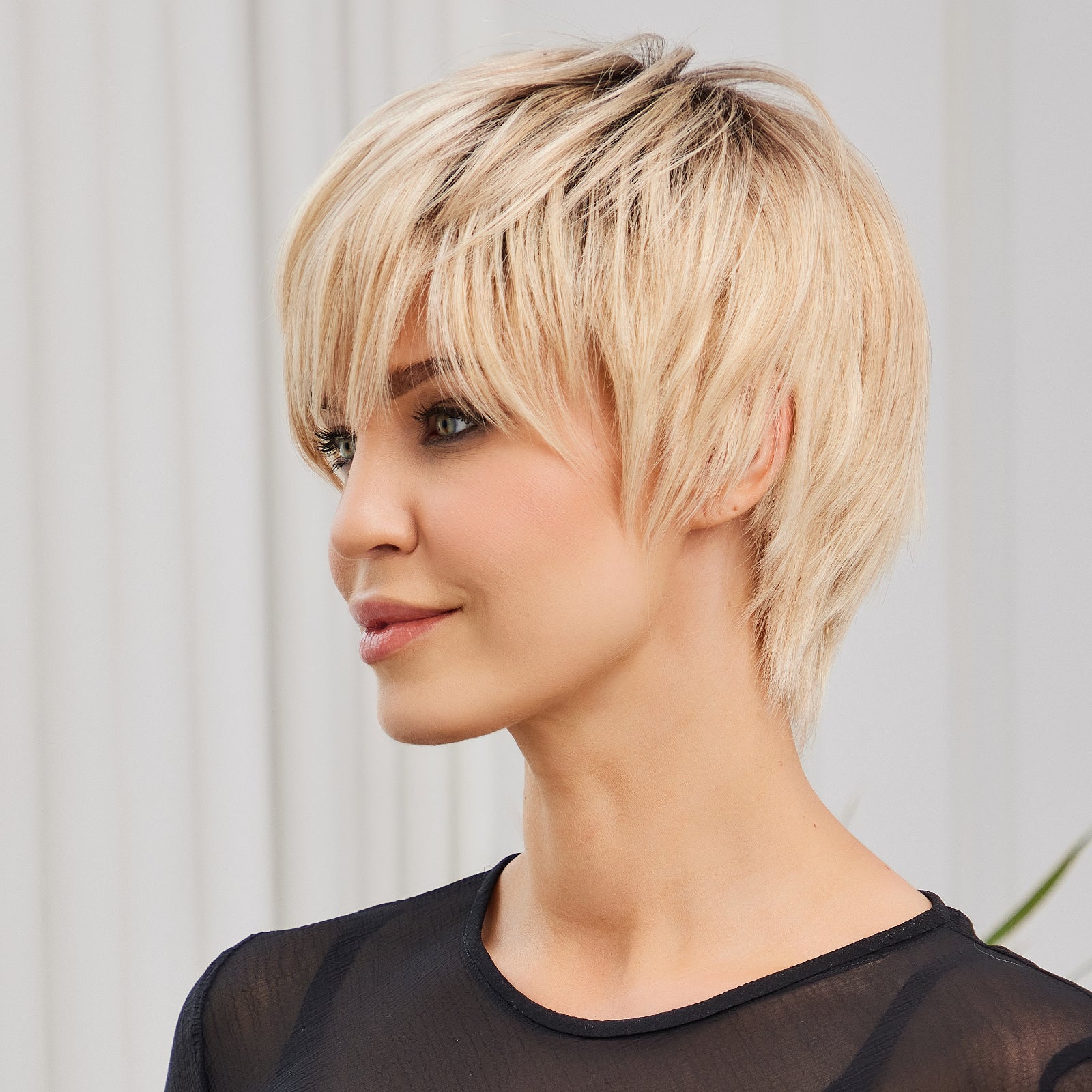 KOME WIG Short Pixie Cut 100% Human Hair Wigs Blonde Wig Lace Wigs for White Women