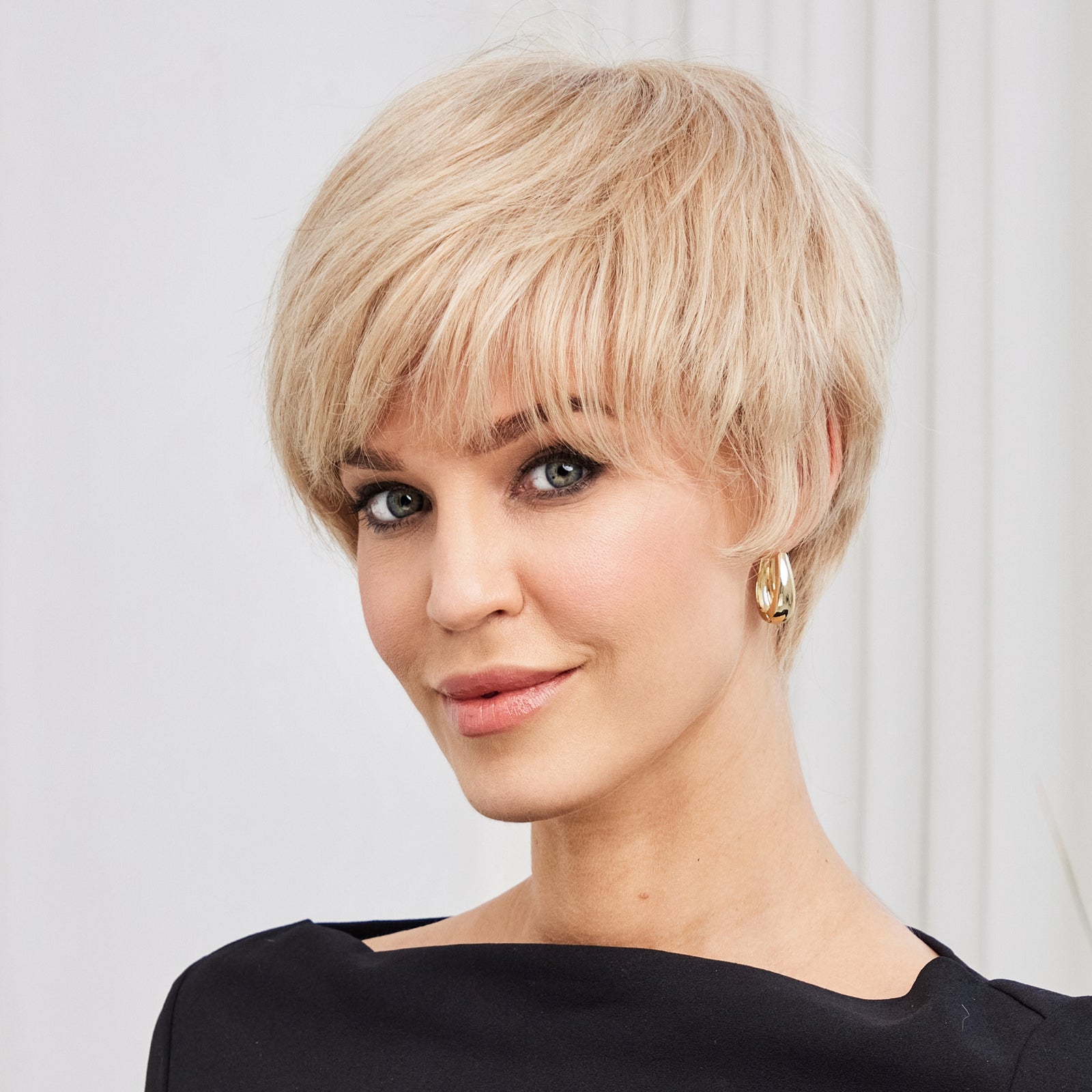 KOME WIG Short Pixie Cut 100% Human Hair Wigs 613 Blonde Wig Lace Wigs for White Women