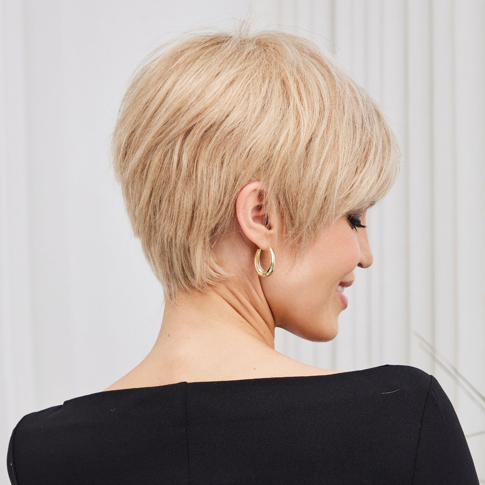 KOME WIG Short Pixie Cut 100% Human Hair Wigs 613 Blonde Wig Lace Wigs for White Women